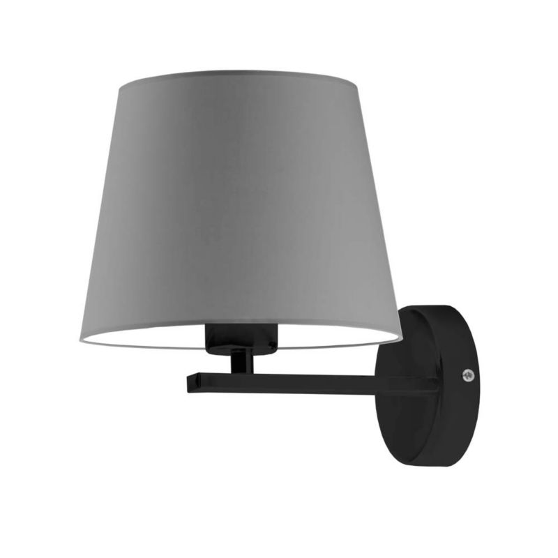 Kinkiet Volta Light Factory Simple Czarny/Szary Abażur 1xE27 1szt.