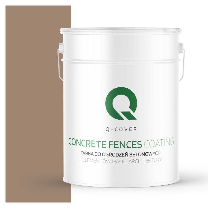 Farba do Ogrodzeń i Płotów Betonowych Q-Cover Orzechowy F535 10L