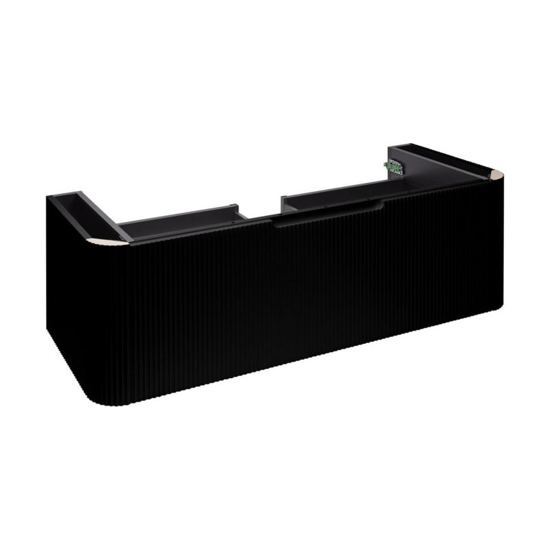 Szafka podumywalkowa Oltens Hamnes wisząca 120 cm czarny mat ryflowany front 1 szt.