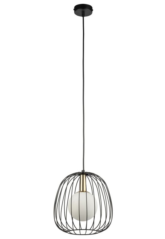 Lampa wisząca Sigma Lighting Bell 6418 czarno-biała-złota industrialna 1xG9 x 1 szt.