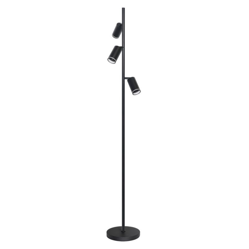 Lampa podłogowa stojąca Polux Paris czarno-srebrna 3 x GU10 x 12W wym: 160 x 22 x 22 cm - 1 szt.