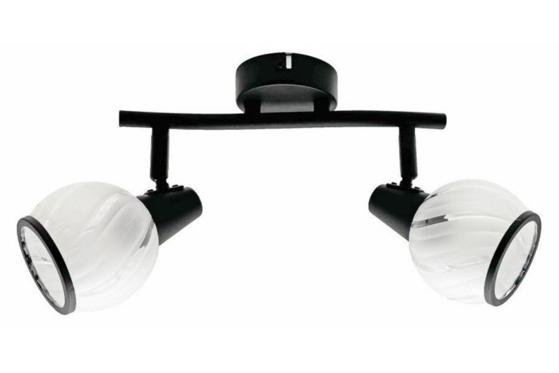 Lampa sufitowa wisząca Reality Megan czarna wym: 16 x 32 x 9 cm 2xE14 x 1 szt.