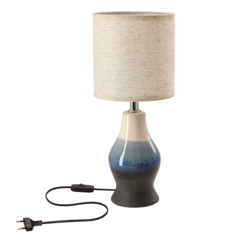 Lampa stołowa Candellux Lighting Ardo 1 x E14 niebieska/beżowa