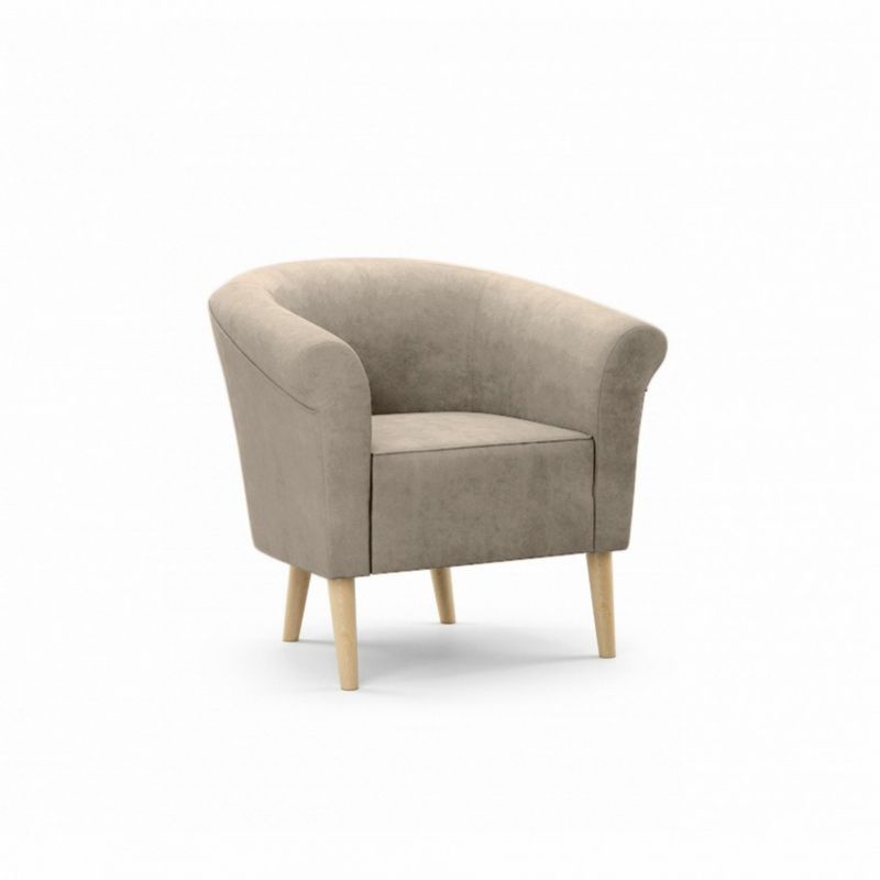 Fotel Bettso Pero 73 cm z miękkim oparciem ciemny beż 1szt.