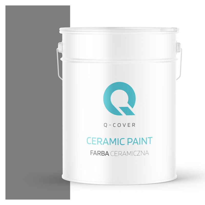 Farba Ceramiczna Do Ścian i Sufitów Q-Cover Szary ciemny H1020 Głęboki Mat 10L