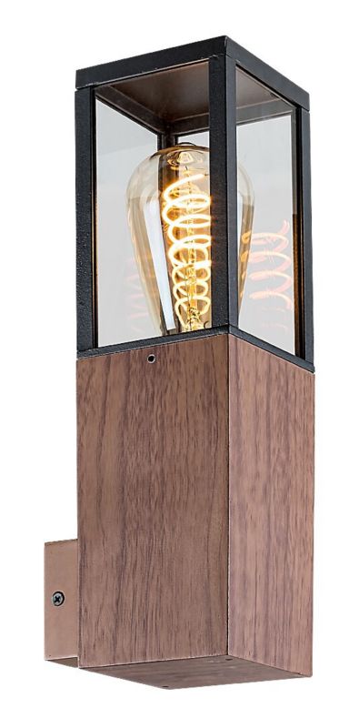 Kinkiet ścienny zewnętrzny Rabalux Wales dąb-przezroczysty 1 x E27 x 60W IP44 wym: 31 x 9 x 12 cm - 1 szt.