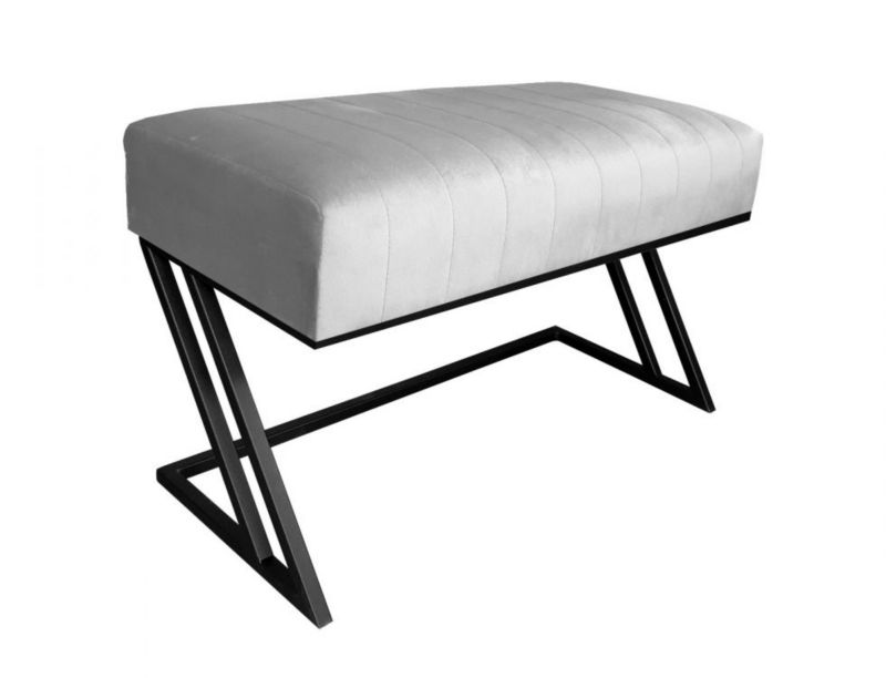 Ławka ROZALIA MG VELVET jasnoszara ATOS 1 szt.