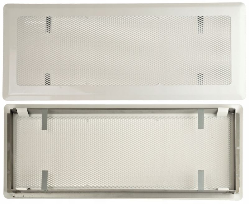 Kratka FEINZ Wentylacyjna Kominkowa Metal 16X45Cm Biała 1 szt.