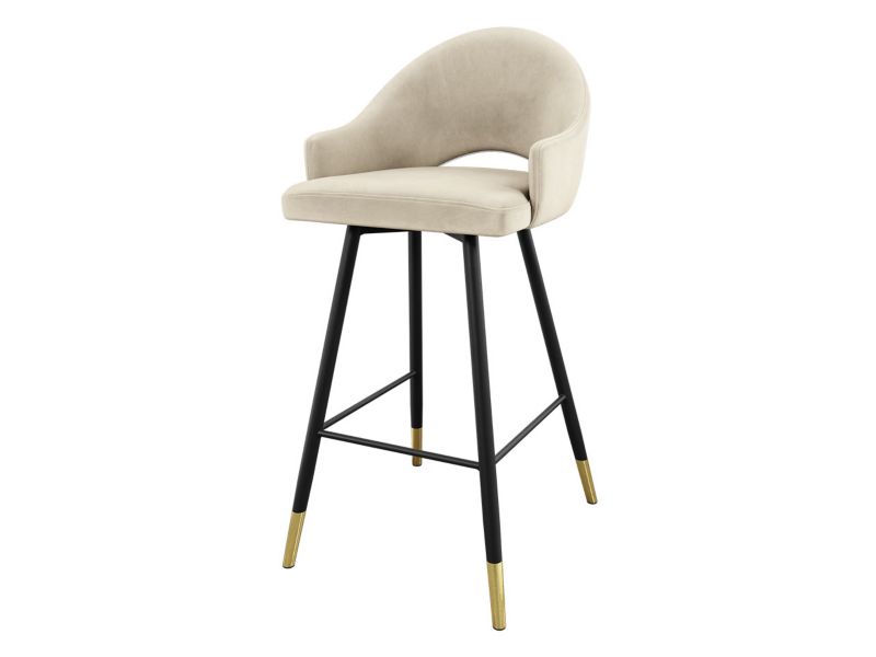 Krzesło barowe MIRJAN 24 Rosa czarny/złoty/śmietankowy 1 szt.