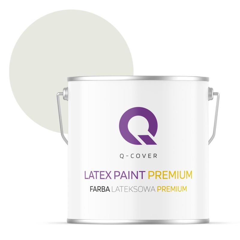 Farba Lateksowa Premium Plamoodporna do Ścian i Sufitów Q-Cover Biel złamana w oliwkowy H2079 Głęboki Mat 5L