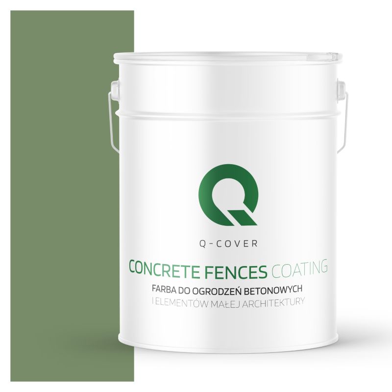 Farba do Ogrodzeń i Płotów Betonowych Q-Cover Zielony Ciemny F476 10L