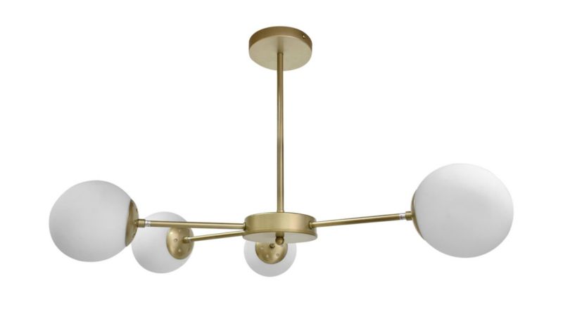 Lampa sufitowa Candellux Mati mosiądz-biała wym: 41 x 66,5 x 52,5 cm 4xG9 x 20W 1 szt.