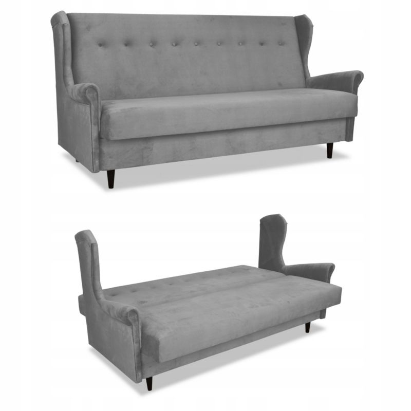 Kanapa uszak do salonu rozkładana Family Meble ARI szara 1szt