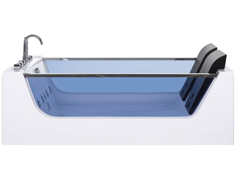Wanna narożna z hydromasażem LED Curacao 180 x 120 cm Biały 1 szt.