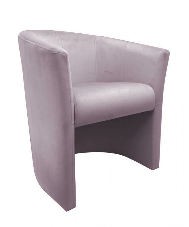 Fotel MAROS VELVET jasno różowy ATOS 1 szt.