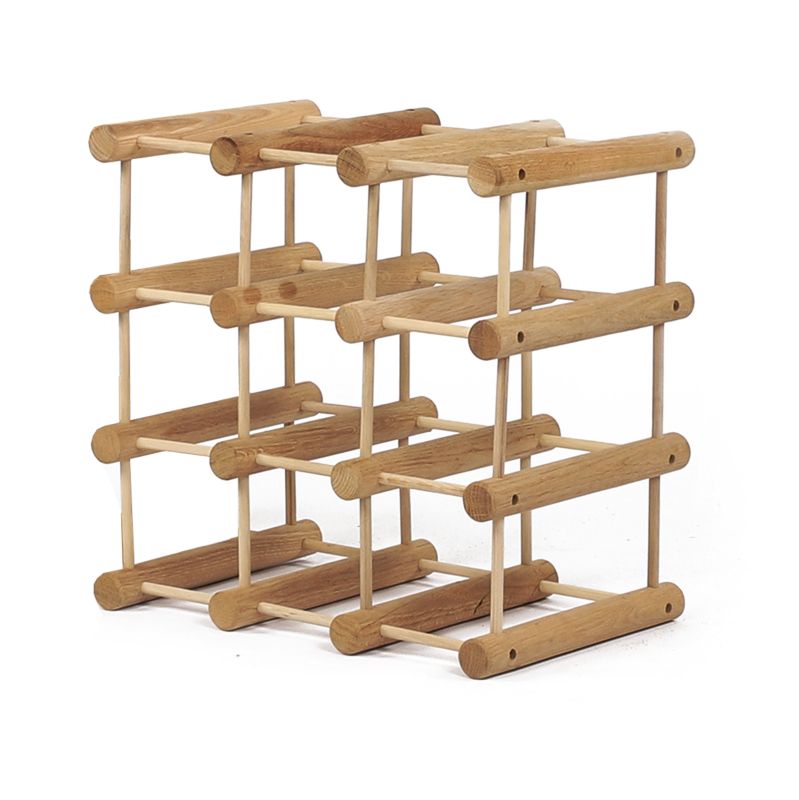 Stojak na wino MODO24 modułowy na 9 butelek dębowy olejowany 1 szt.