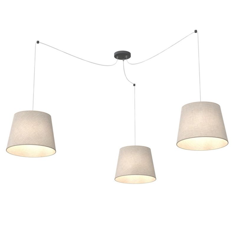 Lampa wisząca Emibig ASCOT beżowa 3xE27x20W IP20 wym:200x200x200cm - 1 szt.