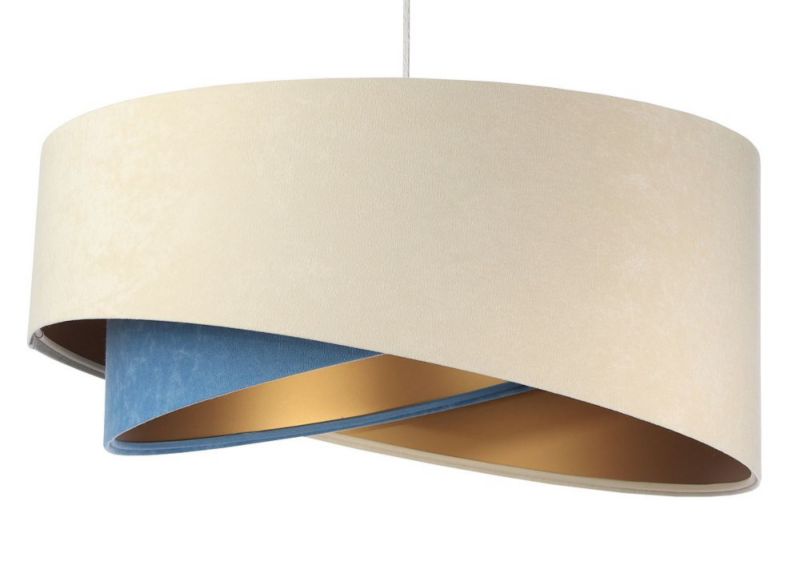 Lampa Bps Koncept wisząca BEIGE beżowa/niebieska/złota 1 szt