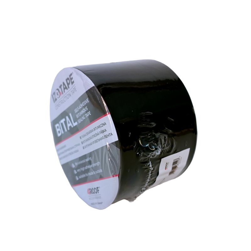 Taśma dekarska bitumiczna 4ROOF IZOTAPE BITAL 100mm 10mb kolor czarny (9005) bardzo elastyczna uszczelniająca 1szt.