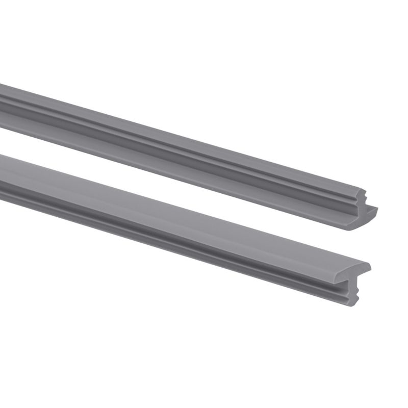 Profil schodowy PCV 4,5 mm QUEST, antypoślizgowy rowkowany nosek schodowy PR - ciemnoszary, 25m