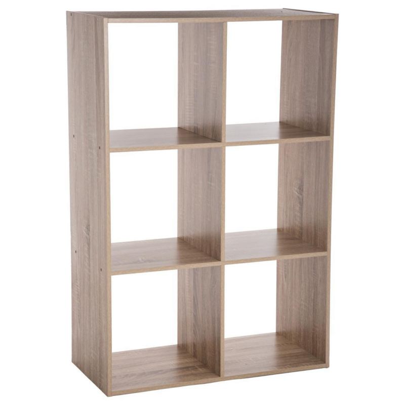 Regał na książki Kali 6 półek 5FIVE SIMPLY SMART nowoczesny MDF naturalny skandynawski 100,5 cm 1 szt.