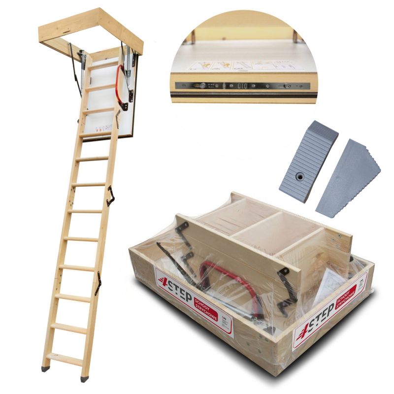 Schody strychowe 4STEP Extra 100x80 0,86 W/m2K 1szt.