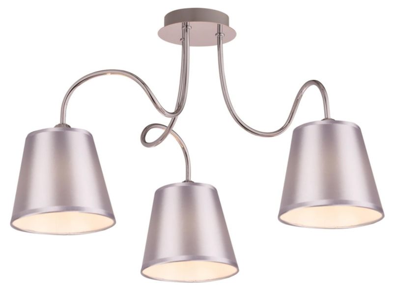 Lampa sufitowa Candellux Luk chromowana srebrna wym: 36 x 60 x 60 cm 3xE14 x 40W 1 szt.
