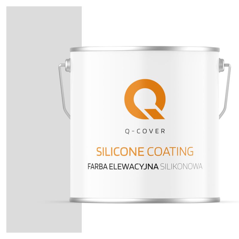 Farba Elewacyjna Silikonowa Fasadowa Q-Cover Biel złamana w szarość F251 5L