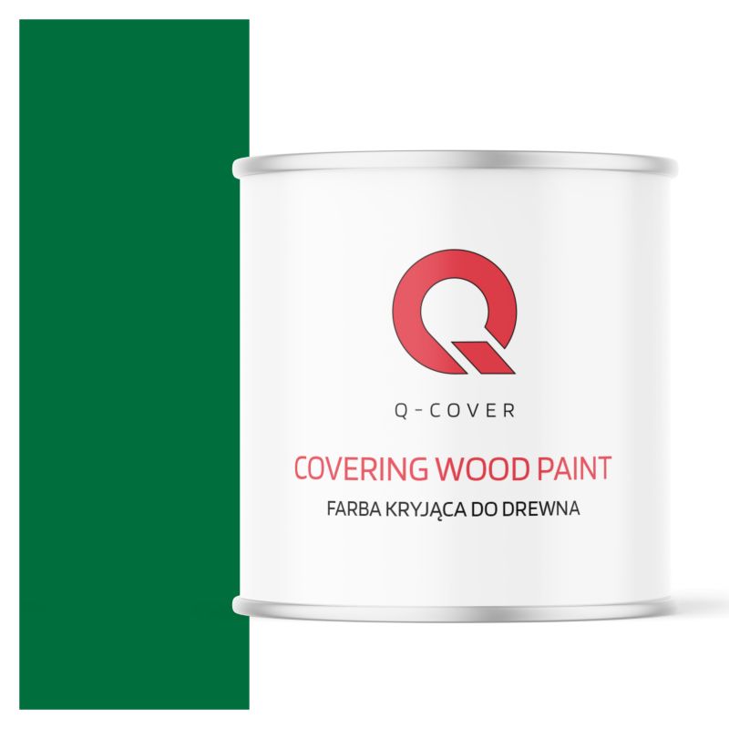 Farba Kryjąca do Drewna Q-Cover Zielony RAL6029 Mat 2.5L