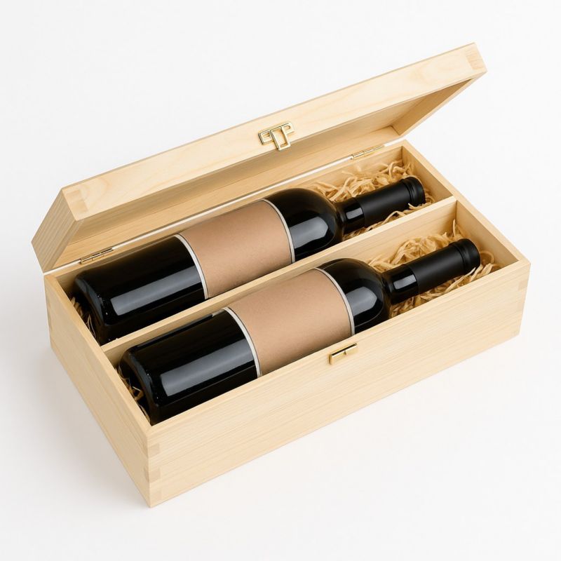 Drewniane pudełko na wino Neopak K-962 1 szt.