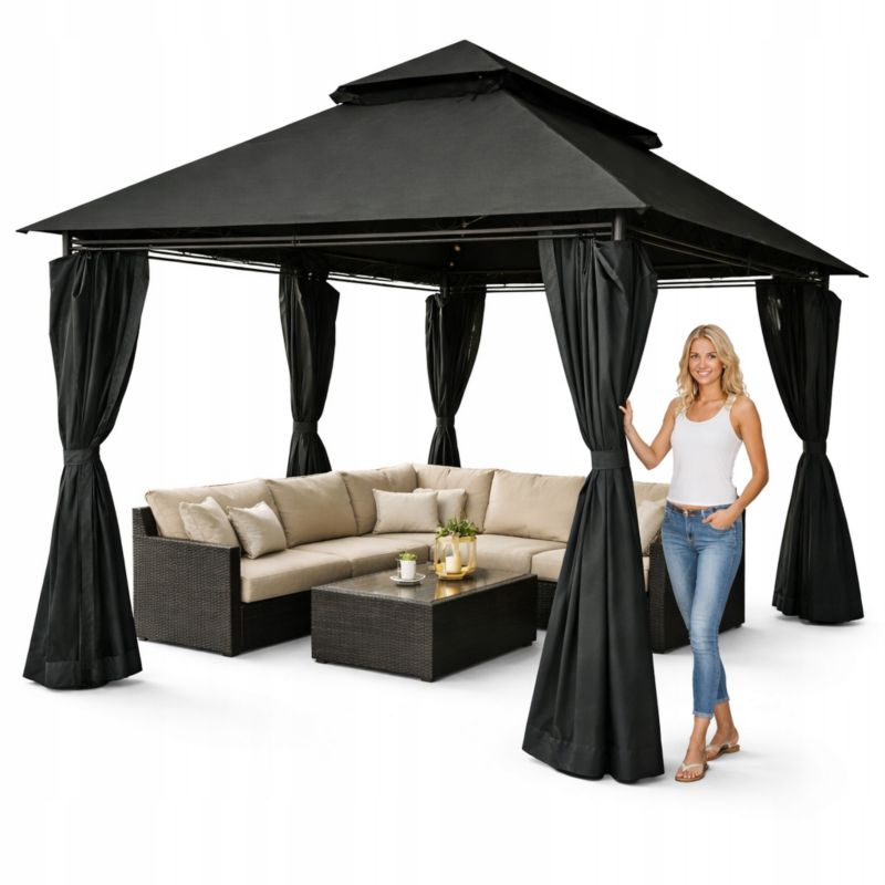 Pawilon Corciano Ogrodowy Cristina 3x4m Altana namiot z Oświetleniem LED Moskitiera 1szt.