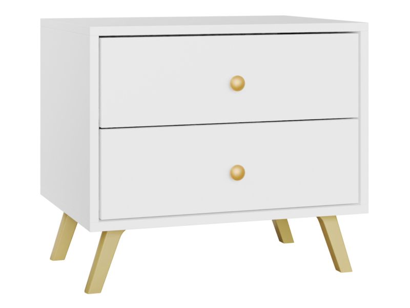Stolik nocny MIRJAN 24 Siena biały 1 szt.