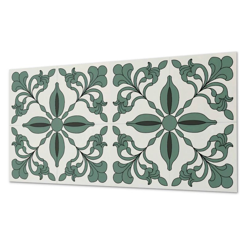 Winylowe Kafelki Samoprzylepne ArtPrintCave 40x20 cm Elegancki wzór roślinny 10 szt.