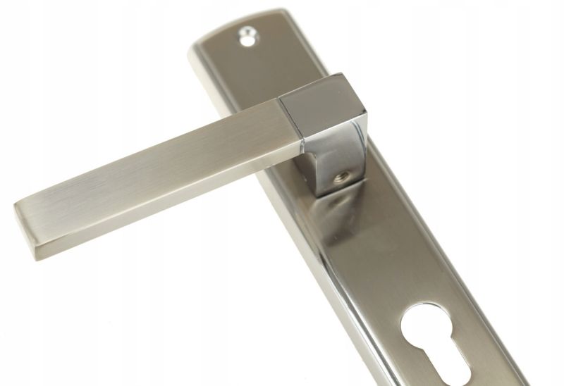 Klamka Drzwiowa FEINZ 90 Mm Wkład Nikiel Chrom Zestaw 1 szt.