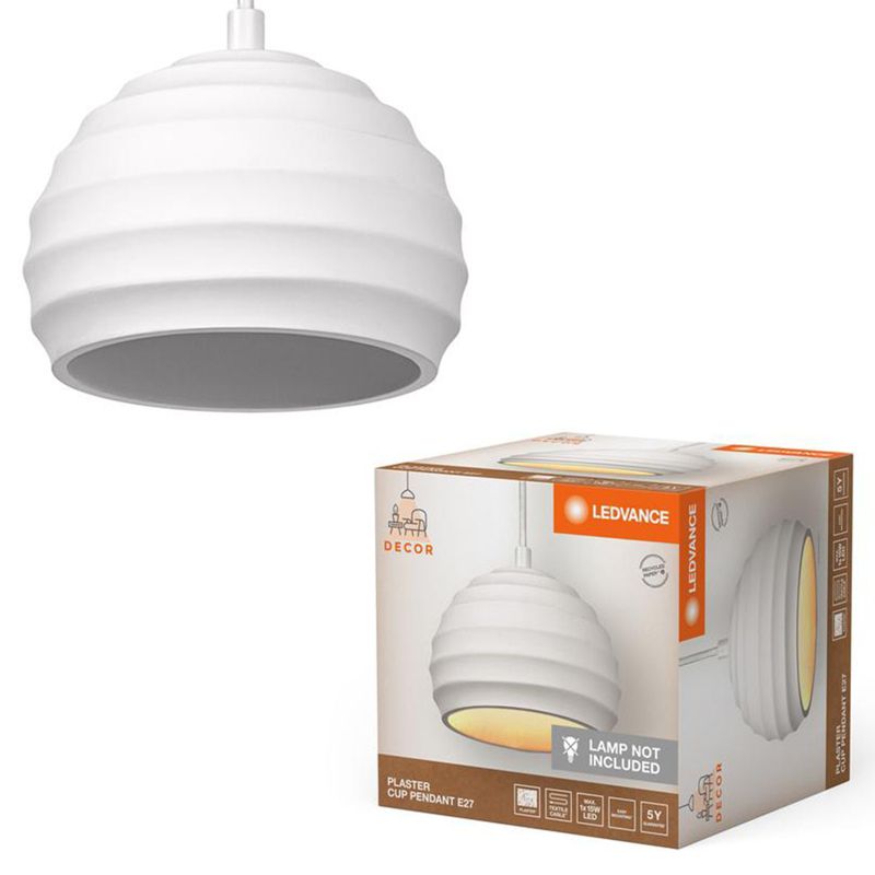 Lampa Sufitowa Ledvance Wisząca Dekoracyjna E27 Biała 1 szt.