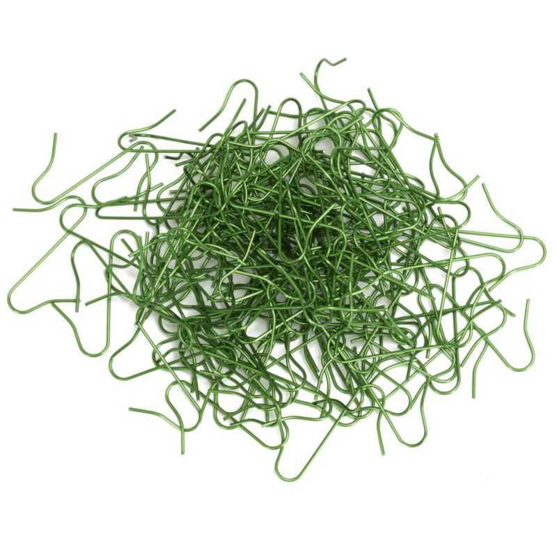 Zawieszki metalowe do bombek Springos 150 szt. zaczepy zielone 1 kpl.