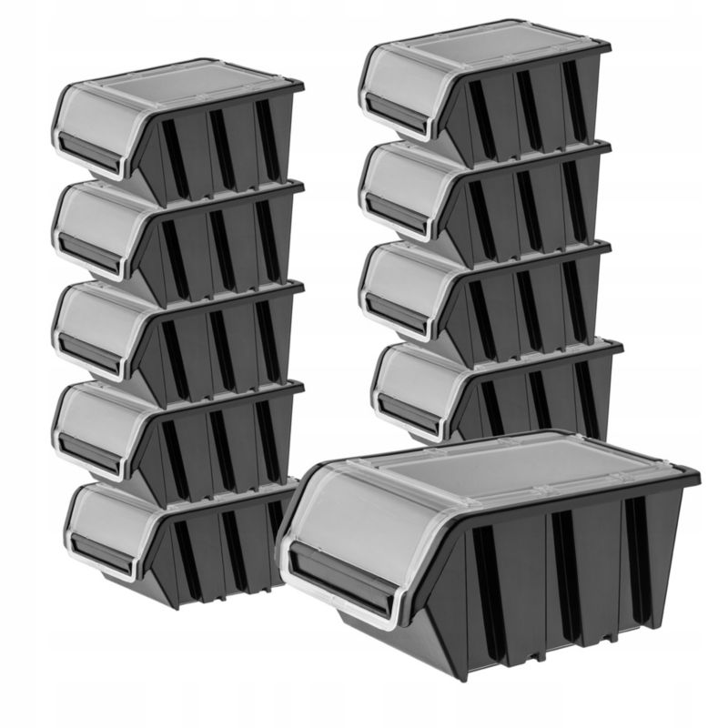 Pojemnik KADAX 10x Organizer Kuweta magazynowy Warsztatowy 195x120mm Zestaw 1szt.