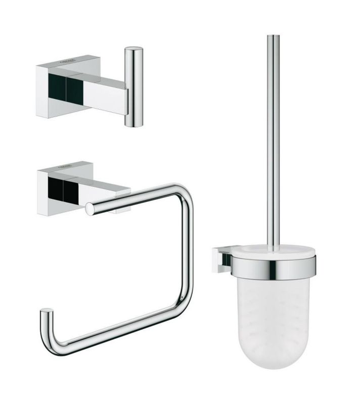 Zestaw akcesoriów łazienkowych 3w1 Grohe Essentials Cube chrom StarLight 1 szt.