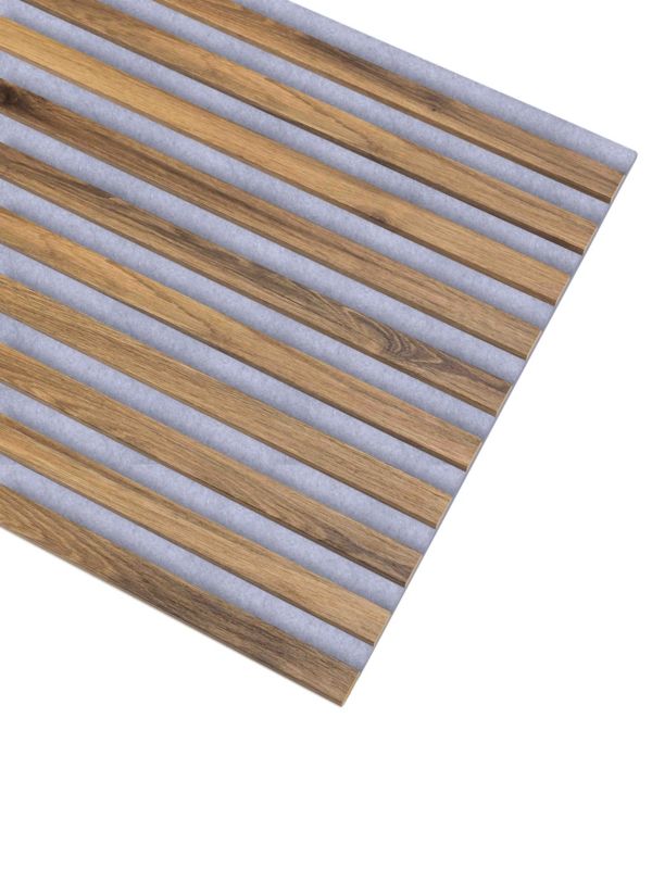 Lamele Ścienne na Szarym Filcu SunWood 275x58cm Panele Dekoracyjne Dąb Valencia 1 szt.