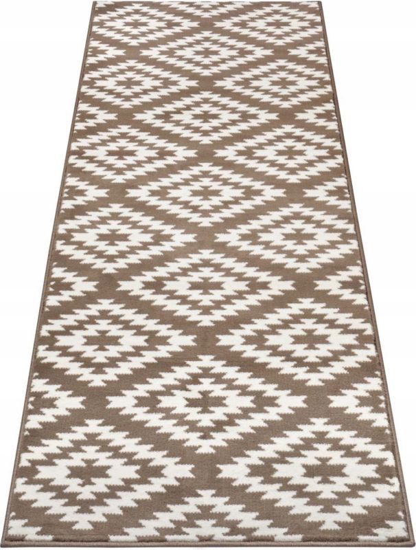 Chodnik Hanse Home 80x250cm,nowoczesny wzór do przedpokoju-korytarza ,beżowo kremowy 1 szt.