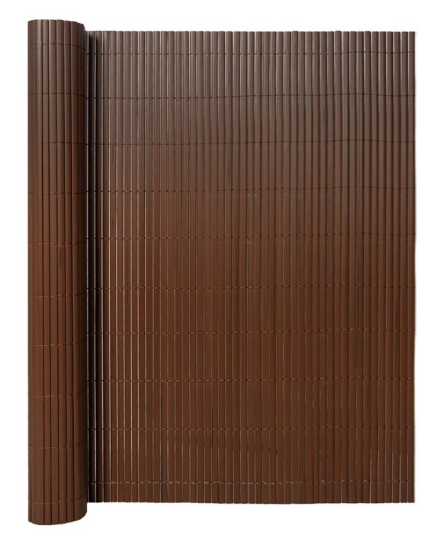 Osłona na Balkon Taras Aperto Marrone Mazovia Całoroczna, Odporna UV Mata na Ogrodzenie Brązowa PCV 100x300 cm 1 szt.