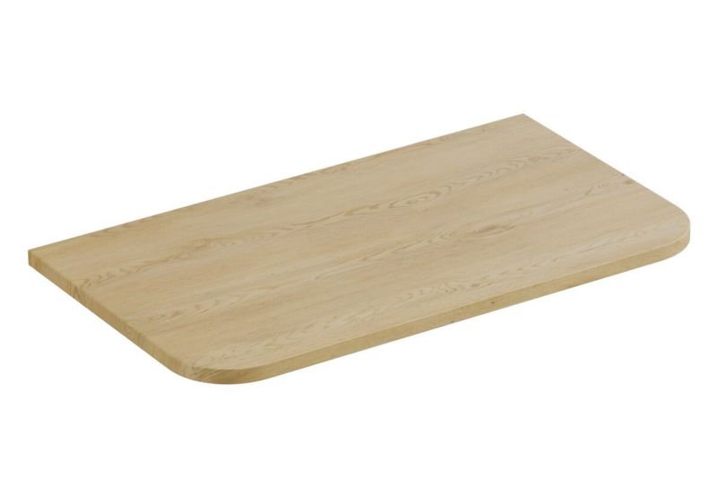 Blat łazienkowy Comad Ovalia Cremona 80,4x45,8 cm dąb 1 szt.