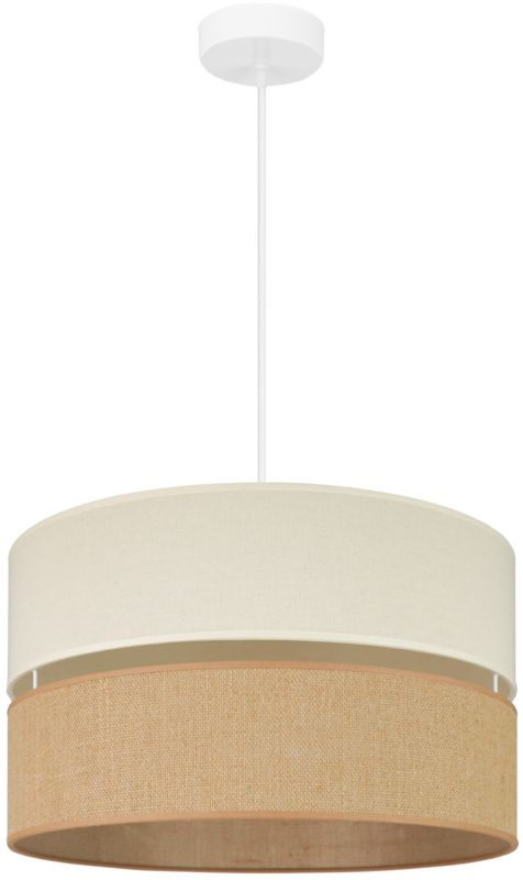 Lampa wisząca Duolla Royal 1-punktowa E27 juta / beżowa