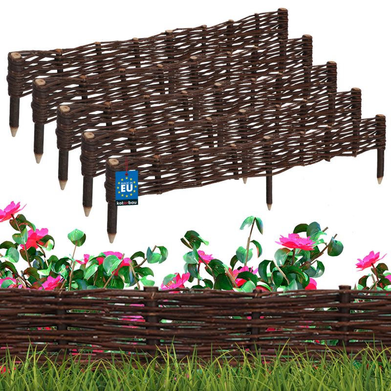 Płotek ogrodowy KOTARBAU wiklinowy 100x10 cm 5 szt.