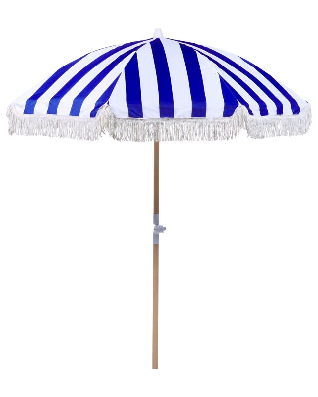 Parasol ogrodowy 150 cm niebieski z białym Mondello 1 szt.