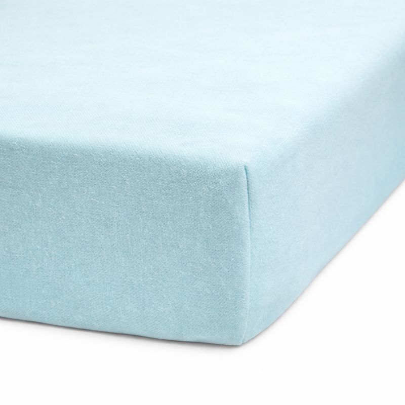Prześcieradło z gumką 180x200 cm BOWI niebieskie bawełniane grube wysokie 1 szt.
