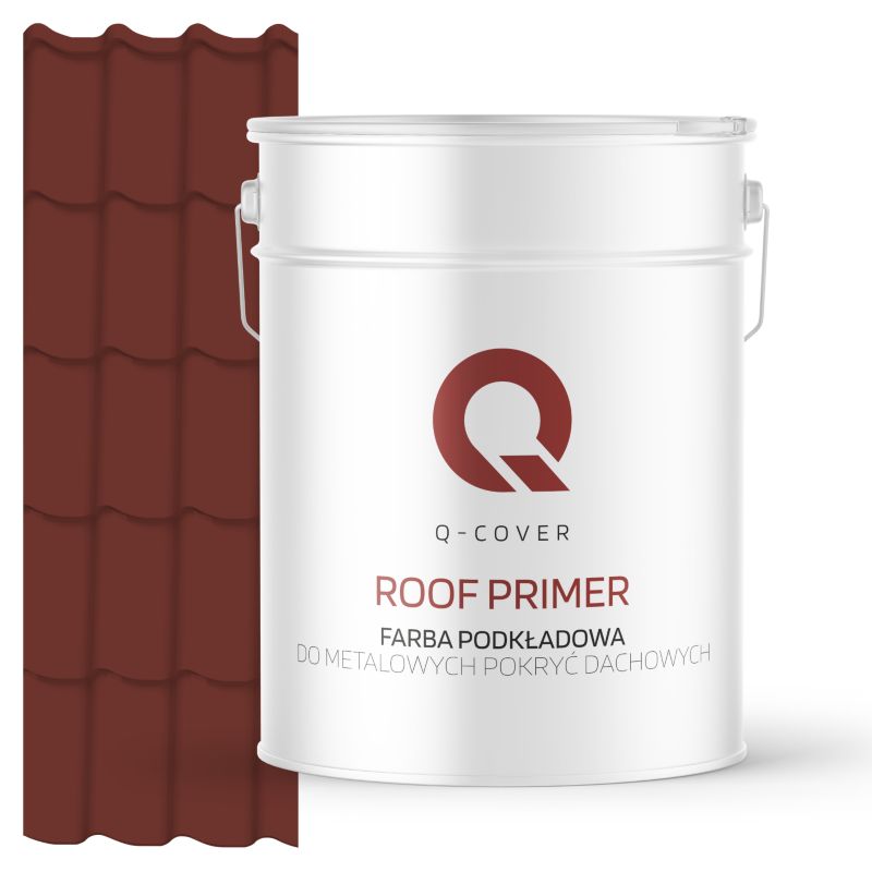 Farba Podkładowa do Metalowych Pokryć Dachowych Q-Cover Wiśniowy RAL3009 10L