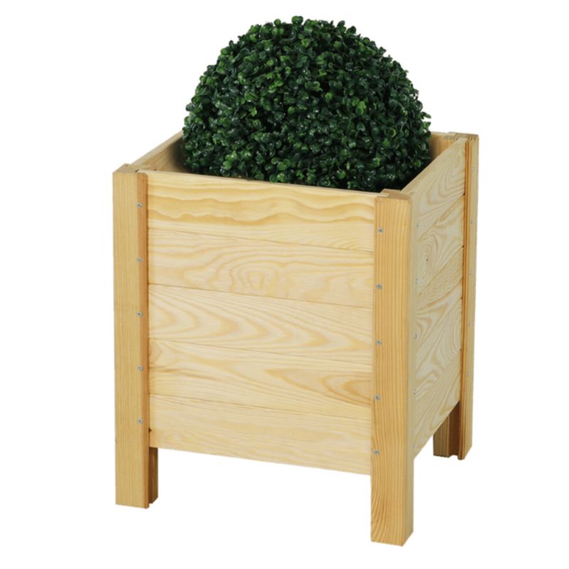 Donica drewniana MODO24 z regulowanym dnem 40 x 34 x 30 cm naturalna 1 szt.