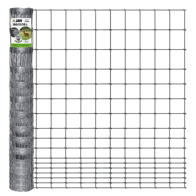 Siatka leśna ogrodzeniowa Z.P.H. JAN 180/17/15 l 50m gęsta na zające sarny 1 szt.