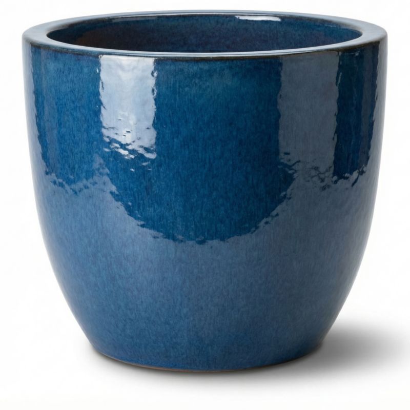 Doniczka ceramiczna Provencelia LANCELOT szkliwiona mrozoodporna 29 x 26 cm Azurowy 1szt